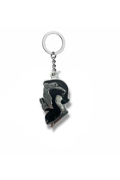 Herşey Nota Unisex Keychain with Sigmund Freud Figure |   Psychoanalysis Themed Accessory