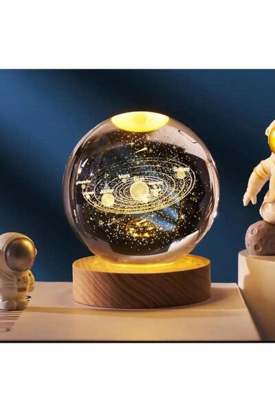 viouge Gezegenler Renk Değiştiren Işıklı Cam Küre 6cm