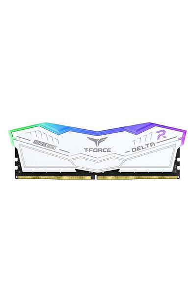TEAM T-Force Delta Rgb White 32Gb 2X16Gb 6400Mhz Ddr5 Gaming Ram Cl40 (Ff4D532G6400Hc40Bdc01)