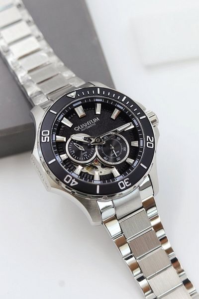 Quantum Automatic Movement Sapphire Glass Steel Cord Men Wrist Watch Asw123-I1972Q