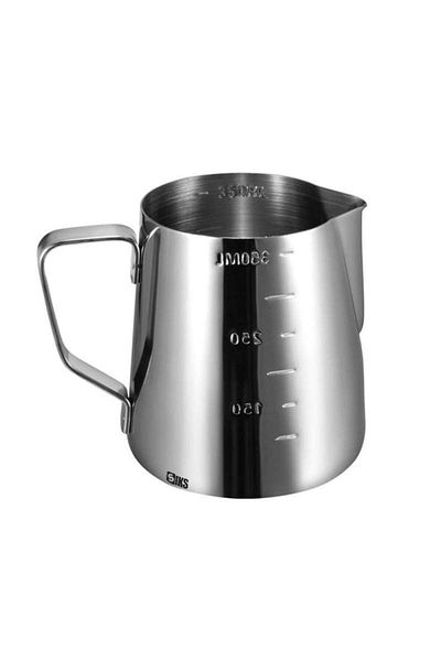SIKS ® Milk Jug, Milk Frothing Pitcher, Cappuccino, Barista Pitcher Type, 350 Ml, Stainless Steel