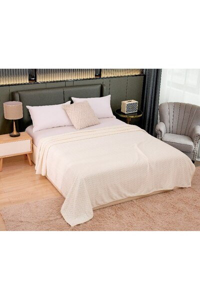 Unicorn Concept Cocolino Blanket, Rhombus Pattern, 200x230cm, Ivory