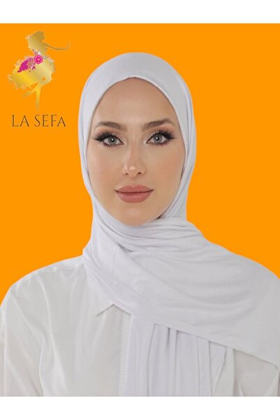 LA SEFA Χτενισμένο βαμβακερό σάλι εκρού