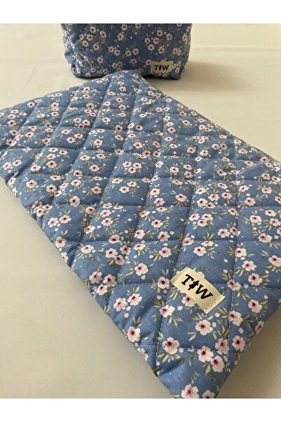 TALL WAY Σετ θήκης φορητού υπολογιστή με ροζ λουλούδια-τσάντα με στυλό (13-14 ίντσες)