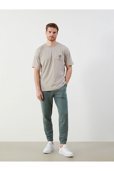 LC Waikiki Crew Neck Printed Combed Cotton Men's T-Shirt
