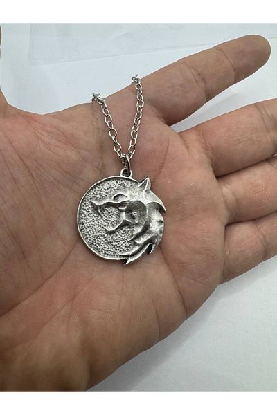 Herşey Nota The Witcher Unisex Necklace with Locket Figure | Fantastic Accessory with 60 cm Chain