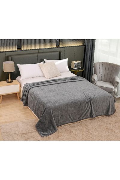 Unicorn Concept Patura cocolino, model romb, 200x230cm, Gri