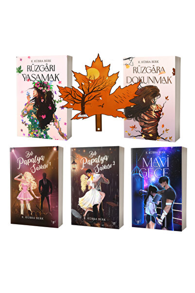 Artemis Yayınları K. Kübra Berk - rüzgarı yaşamak - rüzgara dokunmak - bir papatya şarkısı - mavi gece -kitap ayracı