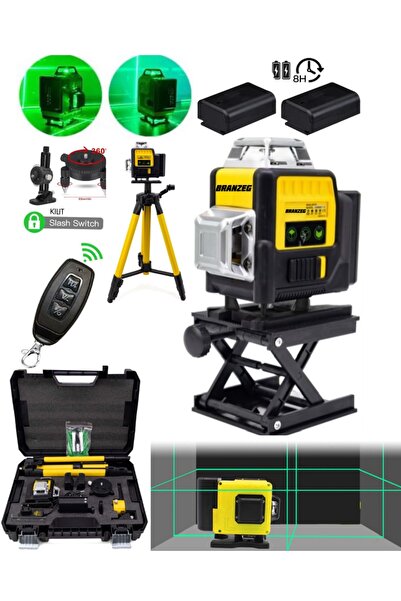 Genel Markalar 12 Yönlü 360 Derece Lazer Terazi Çizgi Hizalama Tripotlu Kuman...