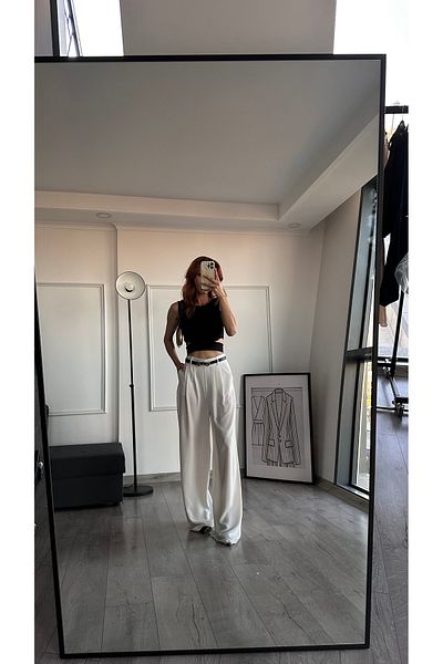 bonnline Palazzo Pants with Elastic Waist