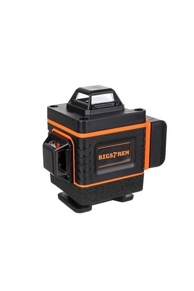 ISO TRADE Laser level, green, 360°, 4D, with battery, charger, magnetic mount, 25 m, Bigstren