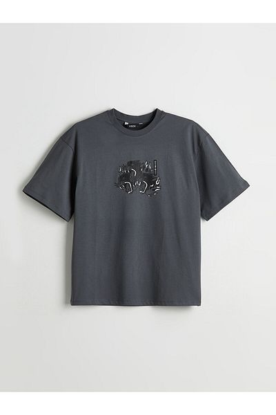 LC Waikiki Crew Neck Printed Combed Cotton Men's T-Shirt
