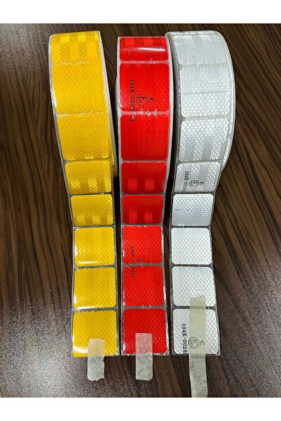 Universal 50 METRE 5,5mm KIRMIZI PARÇALI REFLEKTİF (REFLEKTÖR)ŞERİT BANT