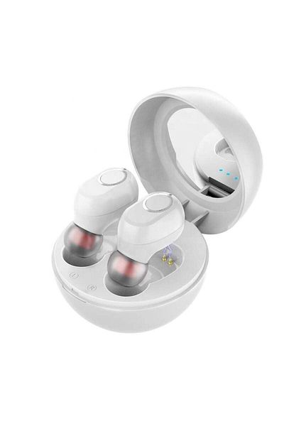 SIKS Căști TWS cu control tactil ® LB-10, Bluetooth, fără fir, stereo, handsfree, 350 mAh, albe