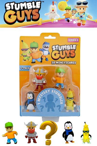 TOYFEST Stumble Guys 5-Piece Mini Figure Set Series 3 - 5 cm - Model 2