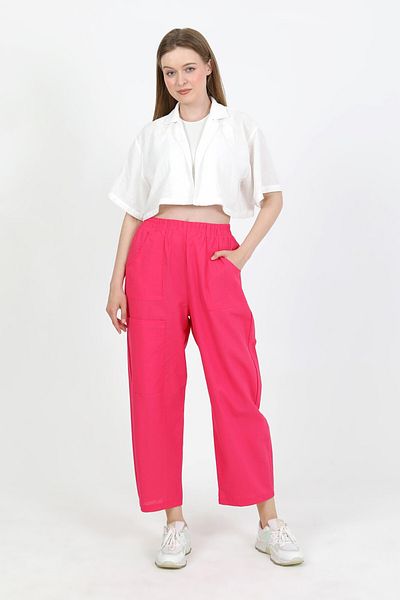 TANISA Rinora Linen Trousers with Pockets Tns-4111