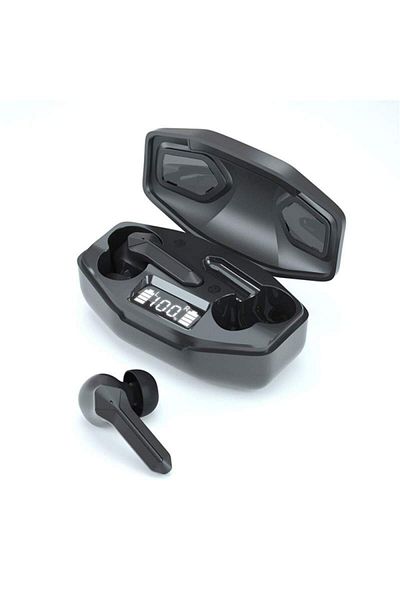SIKS Căști de gaming wireless ®, fără fir, afișaj LED, versiune Bluetooth 5.1, negru
