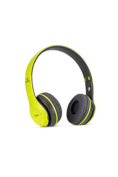 SIKS ® P47 Bluetooth headphones with microphone, foldable, FM Radio, Aux, SD Card, green color