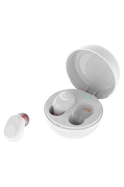 SIKS Căști TWS cu control tactil ® LB-10, Bluetooth, fără fir, stereo, handsfree, 350 mAh, albe