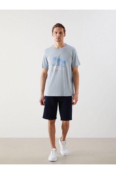 LC Waikiki Crew Neck Short Sleeve Printed Combed Cotton Men's T-Shirt