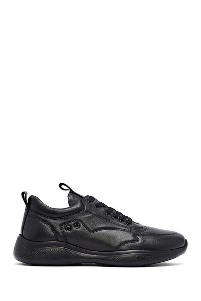 Derimod Men's Black Lace-Up Leather Sneaker 25Sfd642318