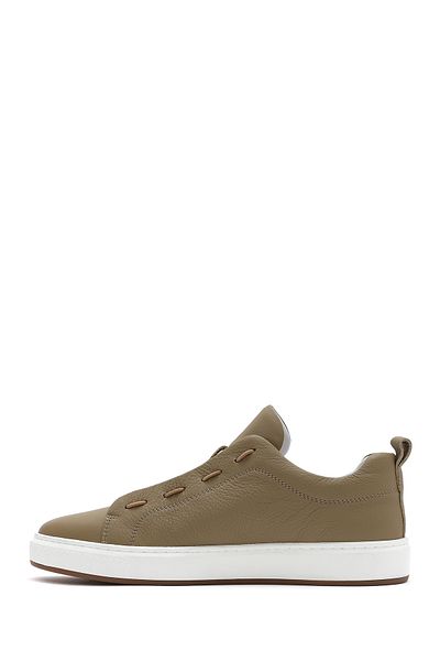 Derimod Men's Beige Lace-Up Leather Sneaker 25Sfd691210