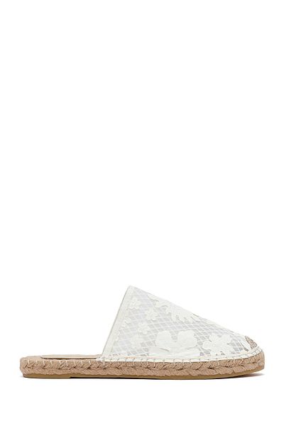 Derimod Women's Cream Patterned Espadrille Slippers 25Sfd20626F