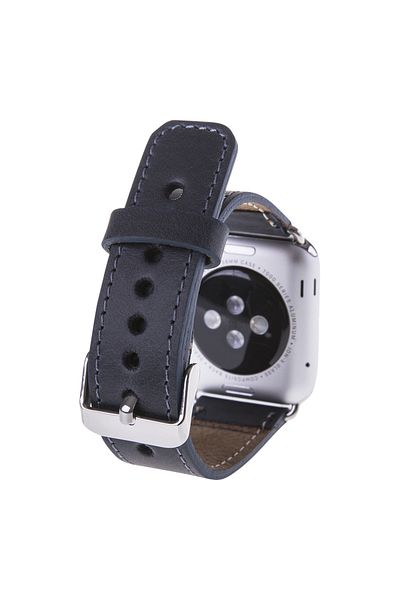 PLM Mullurg Urg01 Apple Watch Compatible Leather Cord 42-44-45mm Cz01 Navy Blue (Muul)