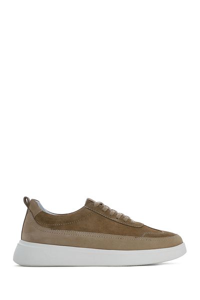 Derimod Men's Mink Laced Thick Sole Leather Sneaker 25Sfd700214