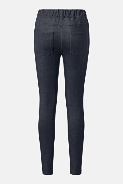 Tchibo Women Textured Pull On Leggings, Navy Blue