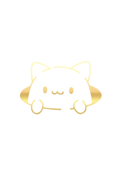 Reysa Tasarım Cat Car Sticker 17X17 cm Gold