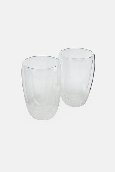 NANETTE LEPORE 2 Pieces Borosilicate Glass Cup 450 ml, Transparent
