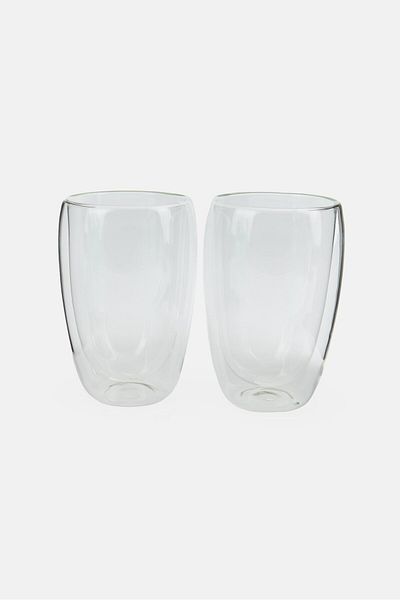 NANETTE LEPORE 2 Pieces Borosilicate Glass Cup 450 ml, Transparent