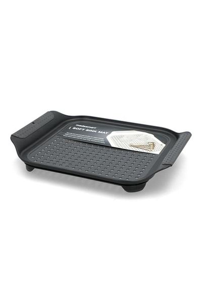 Generic Madesmart Non-Slip Feet Soft Grip Handle Portable Sink Mat Black 95-18718-06