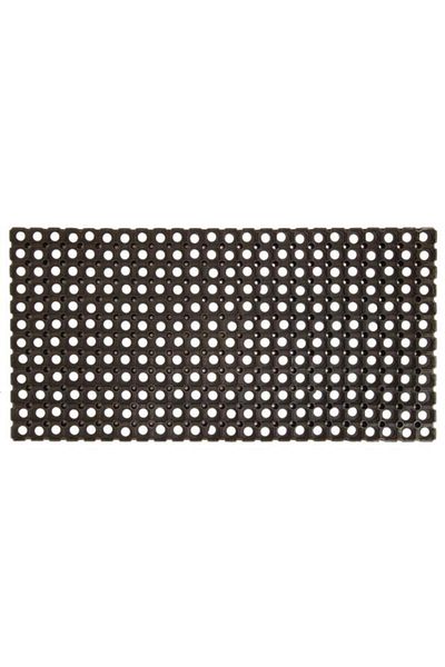 Generic HONEY BEE Rectangle Shaped Hard and Durable Eco-Friendly Hollow Rubber Door Mat Black 100 x 50 cm