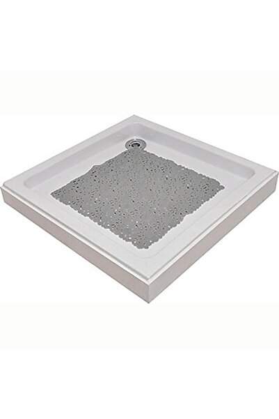 Generic EVIDECO PVC Non-Slip Square Shaped Shower Mat with Bubbles Pearl 50 x 50cm 7216182