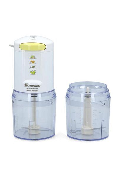 Generic مفرمة ستارداست الصغيرة متعددة الأغراض بقوة 330 واط، شفافة وبيضاء، سعة 500 مل، VMC-330MKII