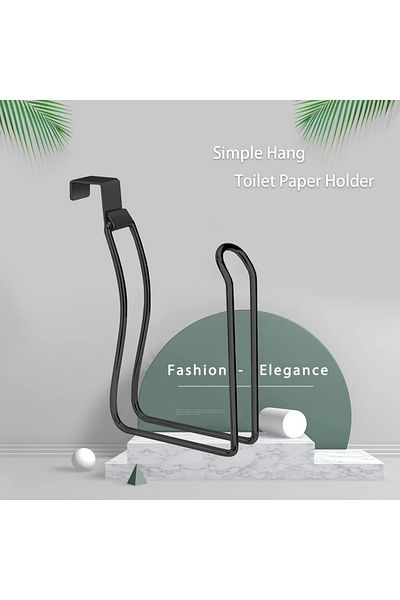 fulina Toilet Paper Holders,Over The Tank Toilet,Metal Hanging,Holds 1 Roll,for Bathroom,Black
