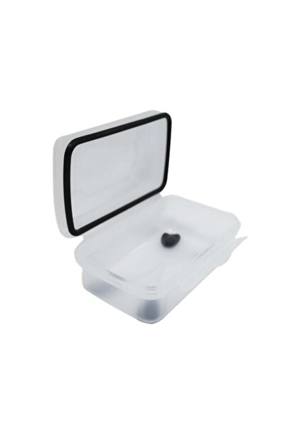 Generic smash 2-Piece Hinged Lid Leakproof Air Tight Sandwich and Snack Box Clear and Black 11246