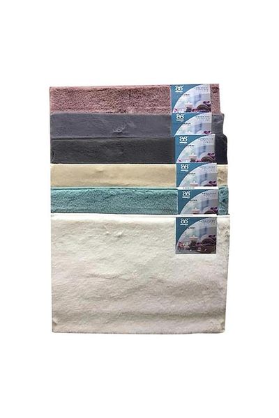 Generic Bibb Home Polyester Cozy Fur Rectangular Bath Mat Assorted Color 17 x 24inch 5672