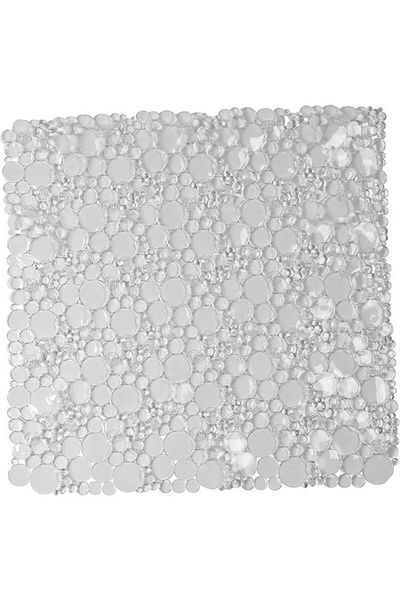 Generic EVIDECO PVC Non-Slip Square Shaped Shower Mat with Bubbles Clear 50 x 50cm 7216101