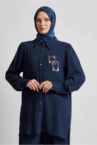Alvina Stone Printed Pants Suit 45485