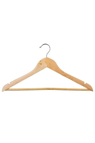 Generic Five Simply Smart 8-Piece Durable High Quality Wooden Cloth Hanger Set Beige and Silver 151505