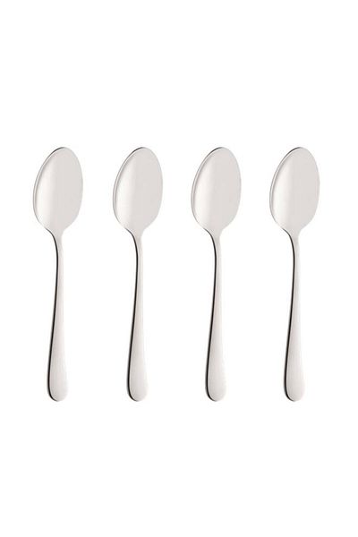 Generic طقم ملاعق شاي أميفا، 4 قطع، على بطاقة معلقة، فضي، 1410X1VDXCAH4