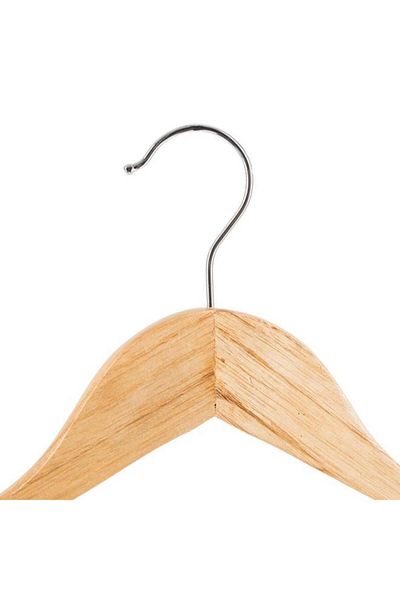 Generic Five Simply Smart 8-Piece High Quality Wooden Cloth Hanger Set Beige 295692680