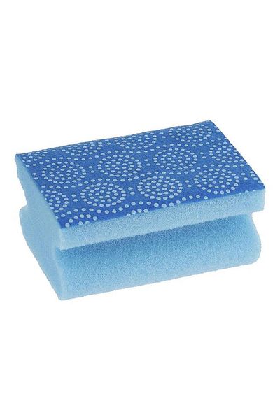 Generic Scotch Brite 2-Piece Fresh Non-Scratch Nail Saver Scrub Sponge Blue