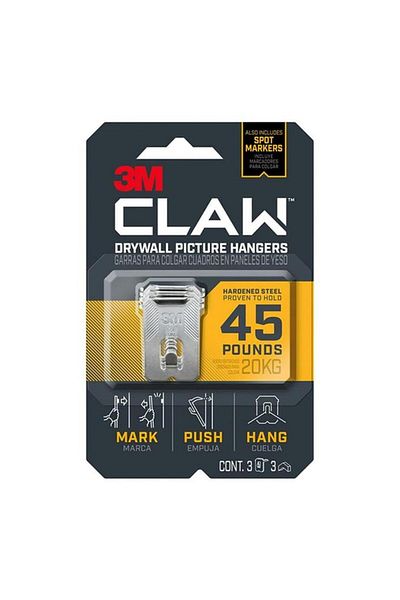 Generic 3M 3-Piece Claw Drywall Picture Hanger Silver