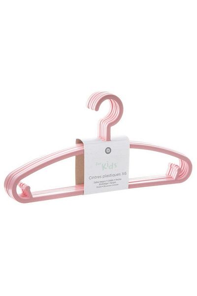 Generic atmosphera 6-Piece High Quality Polypropylene Cloth Hanger Set Pink 158462A