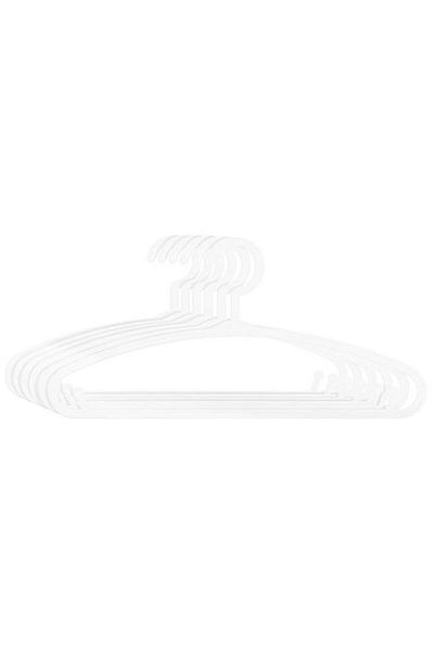 Generic atmosphera 6-Piece High Quality Polypropylene Cloth Hanger Set White 158462C