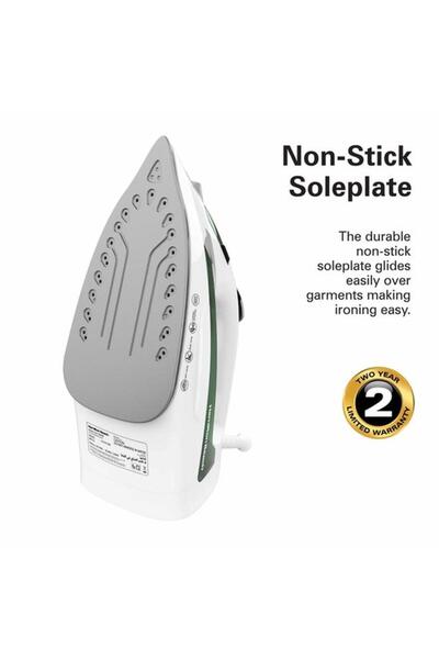 Generic Hamilton Beach 2200W Non-Stick Soleplate Lightweight Steam Iron Green...
